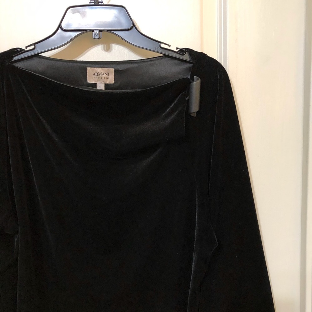 Armani Velvet Top in Black